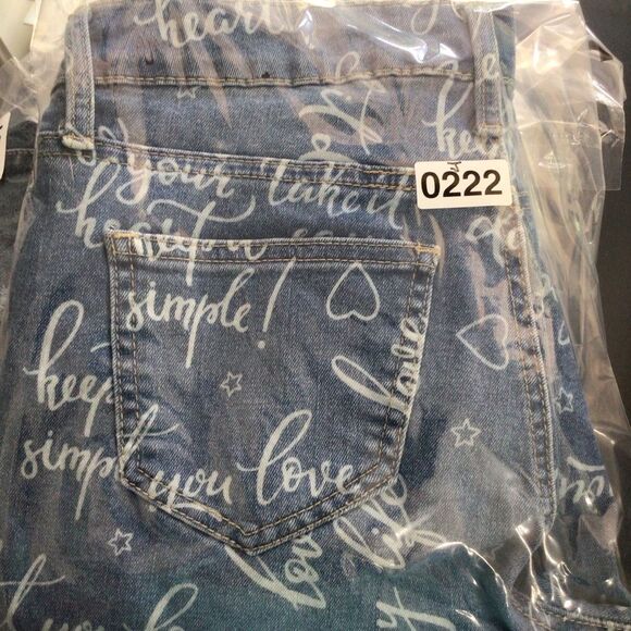 Copperfield Women’s High Rise Ankle Skinny Jeans Script Print Size 6 - Picture 11 of 12